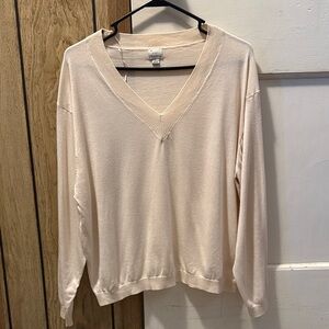 A New Day Cream V-Neck Sweater